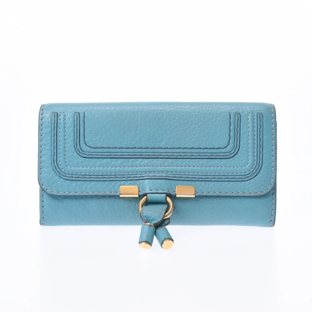 Chloe Marcie Blue Calfskin Long Wallet